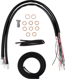 Complete Black Vinyl Braided Handlebar Cable/Brake Line Kit - Stock Handlebars - '23-'25 Touring - image 2