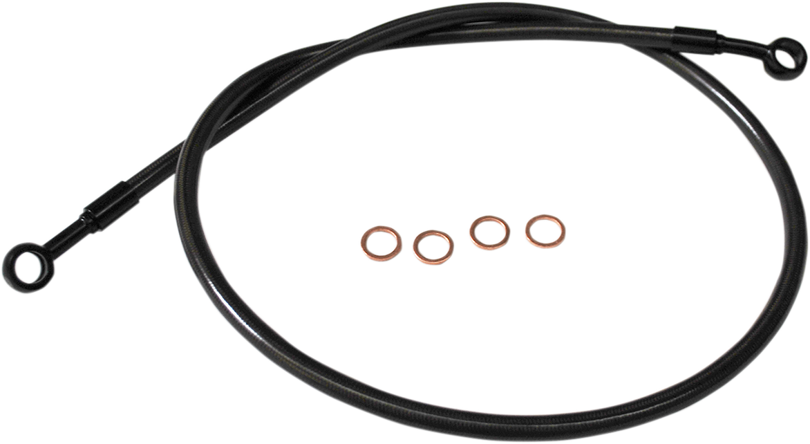 Scout Complete Stainless Braided Handlebar Cable/Brake Line Kit - 12"-14" Handlebars - Midnight
