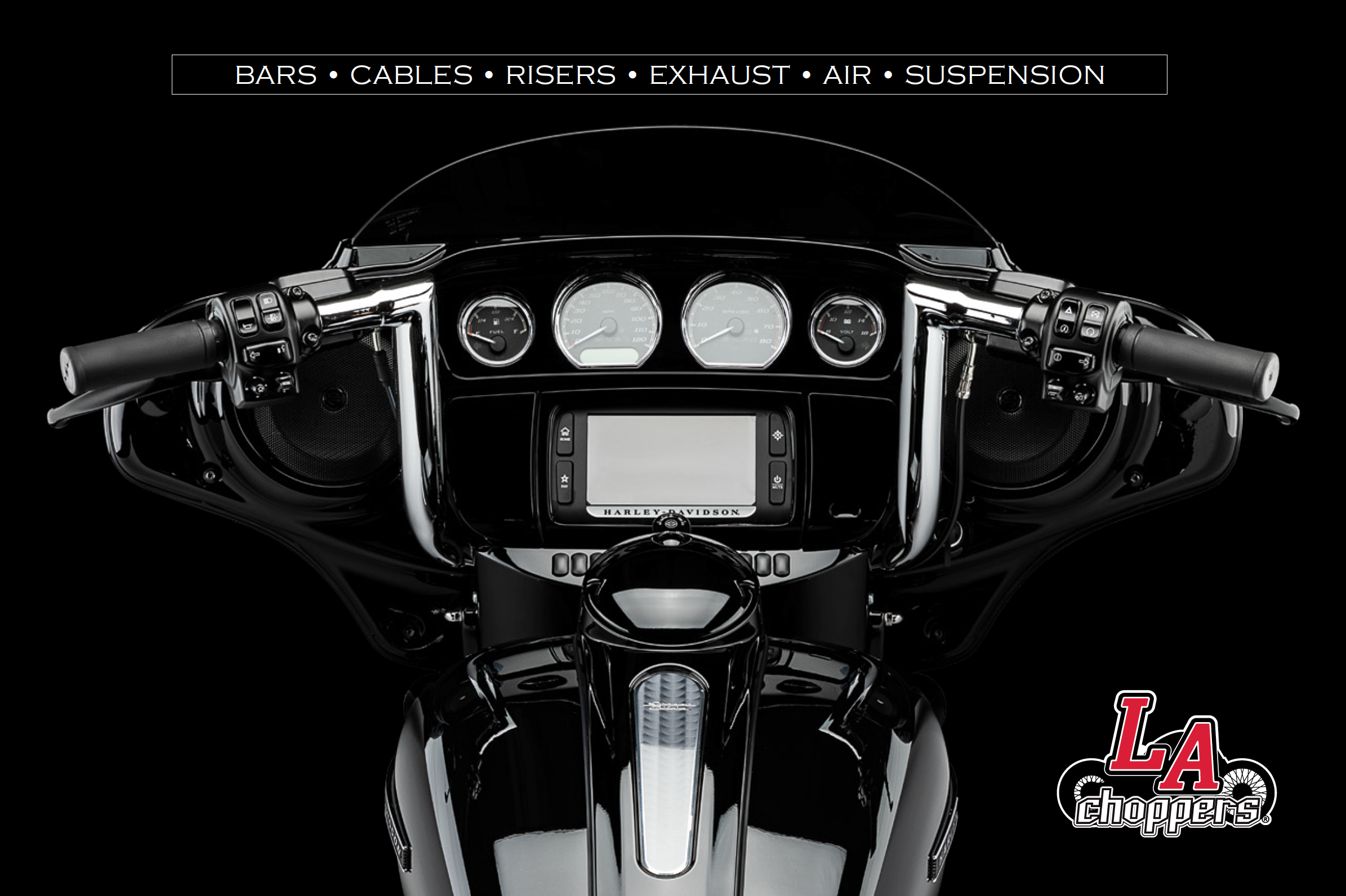 0601-0614 LAチョッパーズ LA Choppers 1.25インチ ハンドルバー ヘビー ナックルバー クローム SP店 LA Choppers ハンドル|ハーレーパーツメーカー(USA)