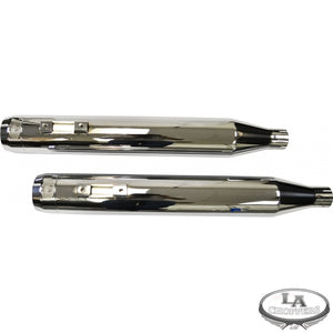 TRU-POWER 4" SLIP ON MUFFLERS WITH CHROME STEALTH TIPS FOR HD