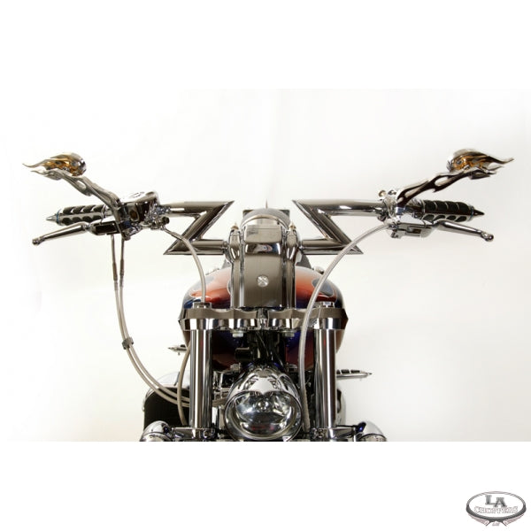 OLD SCHOOL ORIGINAL OUTLAW Z-BAR 1 1/4" CHROME FOR HD
