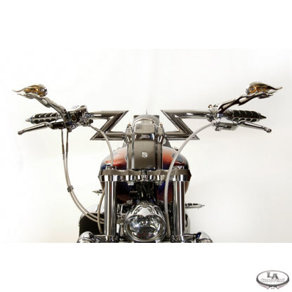 OLD SCHOOL ORIGINAL OUTLAW Z-BAR 1 1/4" CHROME FOR HD