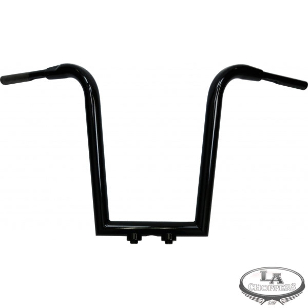 1 1/2" TREE HUGGER MITER CUT APE HANGER BARS 16" BLACK HD