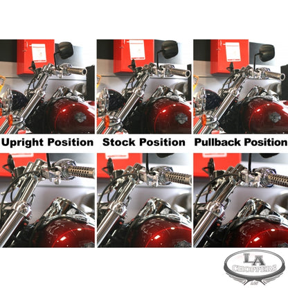 5 DEGREE-TRIPLE TREE RISER ANGLE ADAPTERS CHROME HD