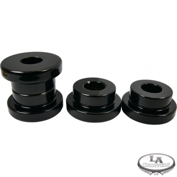 SOLID RISER BUSHINGS BLACK (DYNA / SOFTAIL)