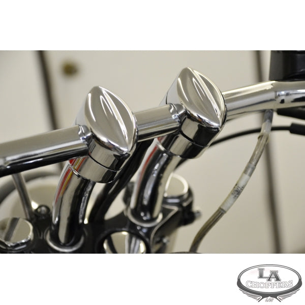 MOHAWK RISERS FOR 1" HANDLEBARS 5.5" CURVED RISE CHROME UNIVERSAL