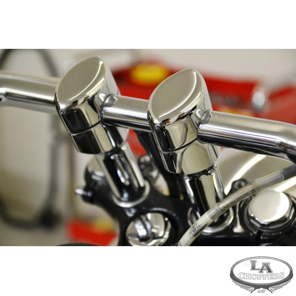 RISERS SMOOTH FOR 1" HANDLEBARS 4" RISE CHROME UNIVERSAL