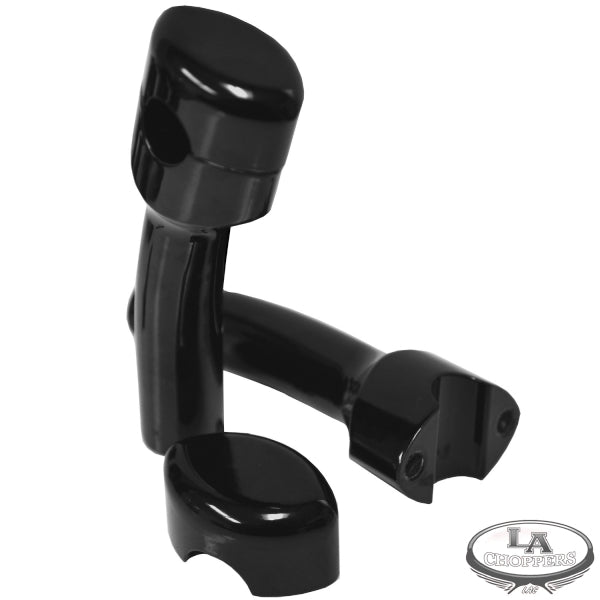 RISERS SMOOTH FOR 1" HANDLEBARS 5.5" CURVED RISE BLACK UNIVERSAL