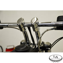 RISERS SMOOTH FOR 1" HANDLEBARS 5.5" CURVED RISE CHROME UNIVERSAL