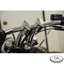RISERS SMOOTH FOR 1" HANDLEBARS 5.5" CURVED RISE CHROME UNIVERSAL