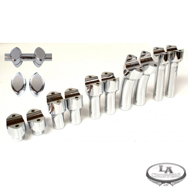 MOHAWK HEFTY RISERS FOR 1 1/4" HANDLEBARS 1.5" RISE CHROME UNIVERSAL