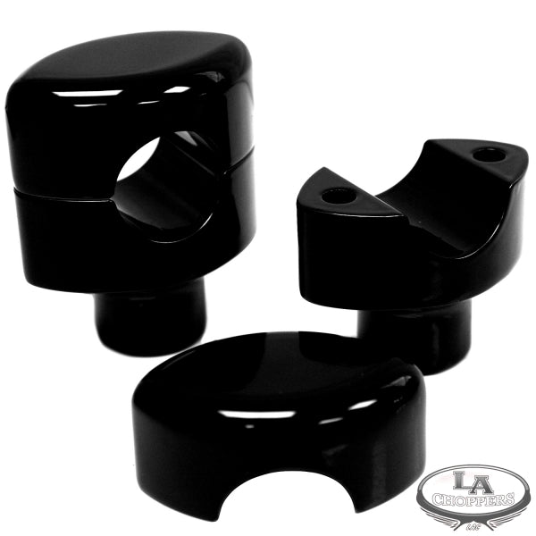 HEFTY RISERS SMOOTH FOR 1 1/4" HANDLEBARS 1.5" RISE BLACK UNIVERSAL