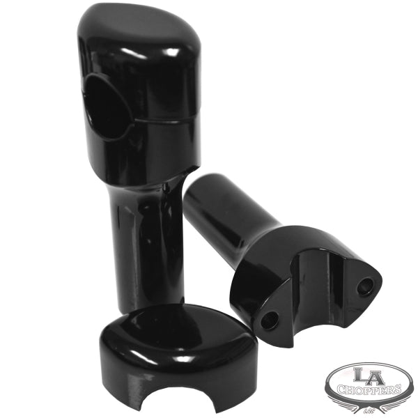 HEFTY RISERS SMOOTH FOR 1 1/4" HANDLEBARS 4" RISE BLACK UNIVERSAL