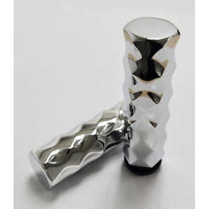 THROTTLE BY WIRE GRIPS HEXAGONAL CHROME