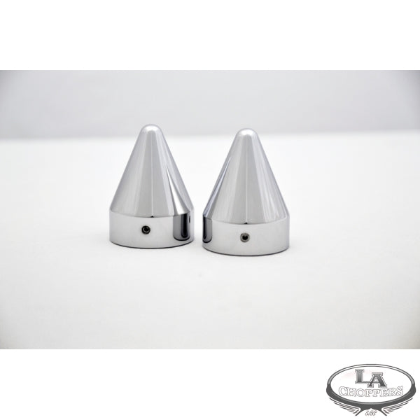 AXLE CAPS-SPIKE CHROME FOR HD