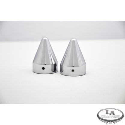 AXLE CAPS-SPIKE CHROME FOR HD