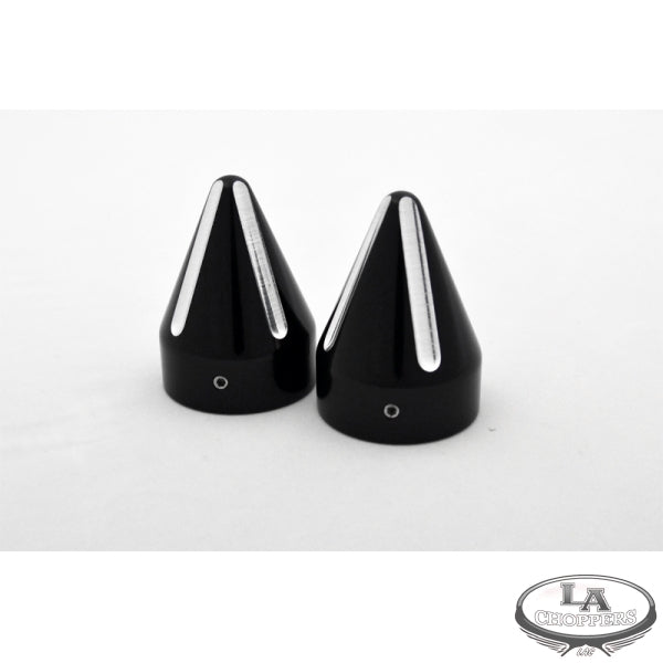 AXLE CAPS-SPIKE CONTRAST CUT BLACK FOR HD