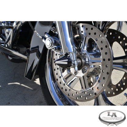 AXLE CAPS-SPIKE CONTRAST CUT BLACK FOR HD