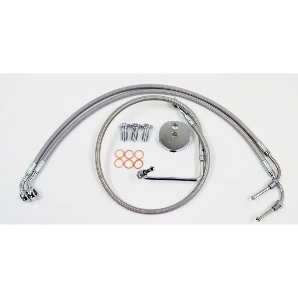 BRAKE LINE 12"-14" APE KIT STAINLESS