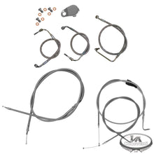 12-14" APE BAR CABLE KIT STAINLESS STEEL FOR NON-ABS HD