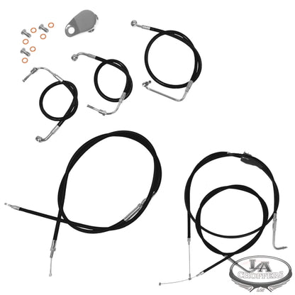 96-07 FLHR/FLTR Road Glide/Road King Complete Handlebar Cable Kit (NON-ABS)