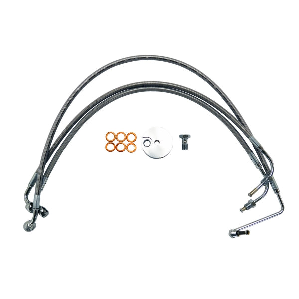 BRAKE LINE STAINLESS BRAIDED FOR 15"-17" APE HANGERS