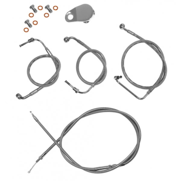 CABLE AND BRAKE LINE KIT STAINLESS POLISHED FOR MINI APE HANGERS