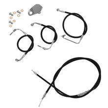 CABLE AND BRAKE LINE KIT BLACK VINYL FOR 15"-17" APE HANGERS