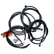 CABLE AND BRAKE LINE KIT MIDNIGHT BLACK BRAIDED FOR 18"-20" APE HANGERS