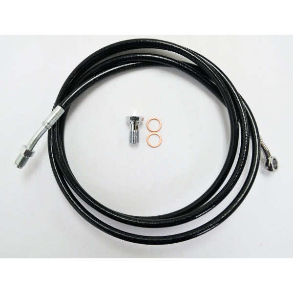 BLACK VINYL/STAINLESS CLUTCH LINE FOR 12