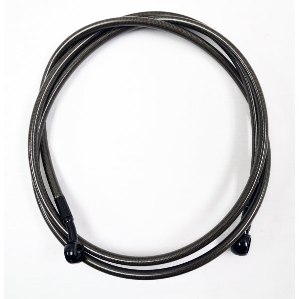 MIDNIGHT BRAIDED CLUTCH LINE FOR 12"-14" APES / BLACK-BRAIDED / STAINLESS STEEL