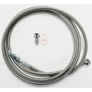BRAIDED STAINLESS CLUTCH LINE FOR 12"-14" APES / NATURAL-BRAIDED / STAINLESS STEEL