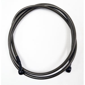 MIDNIGHT BRAIDED CLUTCH LINE FOR 15"-17" APES / BLACK-BRAIDED / STAINLESS STEEL