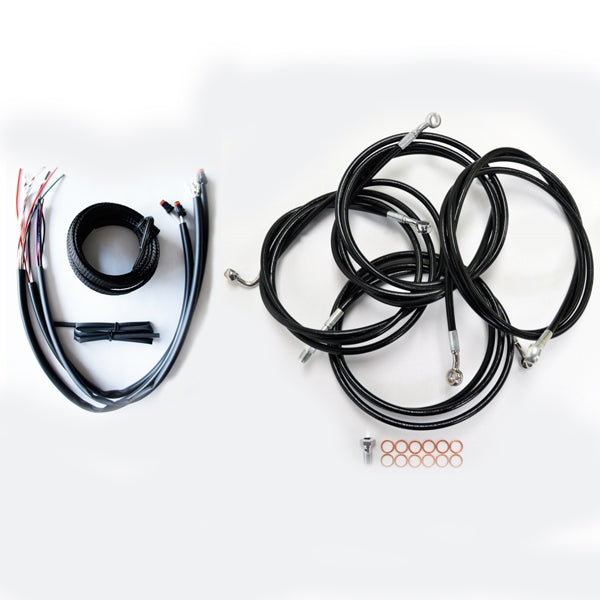 HANDLEBAR CABLE/BRAKE & CLUTCH LINE/WIRE KITS AND COMPONENTS / STAINLESS STEEL|VINYL / BLACK