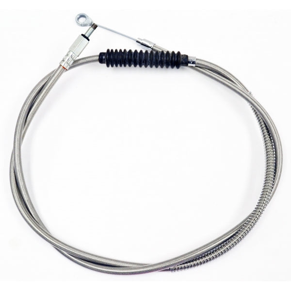 CLUTCH CABLE STAINLESS BRAIDED FOR BEACH BARS OR EXTRA WIDE HANDLEBARS WITH PULLBACK