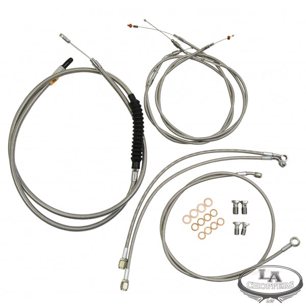HANDLEBAR CABLE/BRAKE & CLUTCH LINE/WIRE KITS AND COMPONENTS / STAINLESS STEEL / NATURAL
