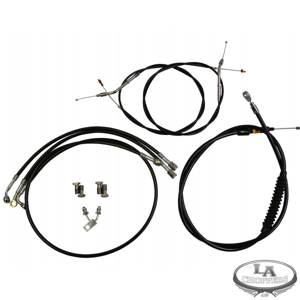 HANDLEBAR CABLE/BRAKE & CLUTCH LINE/WIRE KITS AND COMPONENTS / STAINLESS STEEL|VINYL / BLACK