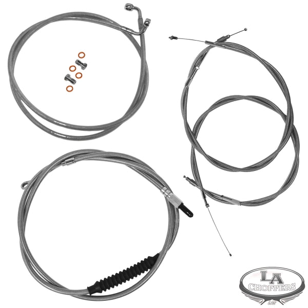 18-20" APE CABLE KIT BRAIDED STAINLESS HD