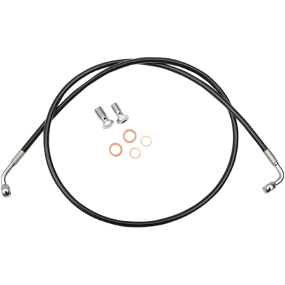 08-17 FXDF Fat Bob Extended Non-ABS Brake Line for Single Disc Brakes