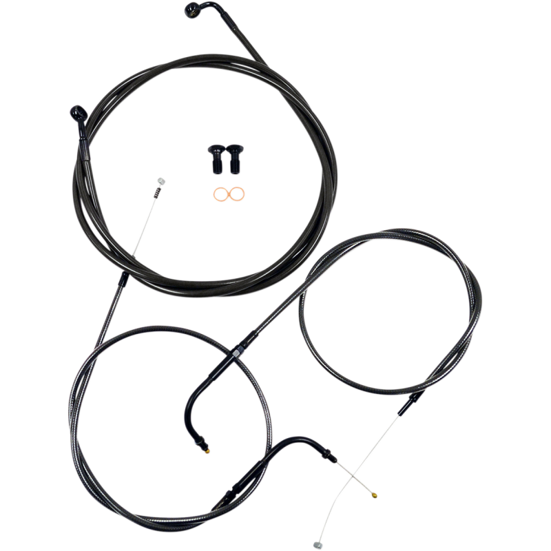 08-17 Dyna Fatbob Complete Handlebar Cable Kit (Single Disc/Non-ABS)