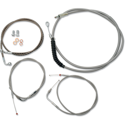 08-17 Dyna Fatbob Complete Handlebar Cable Kit (Single Disc/Non-ABS)