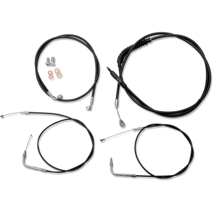 08-17 Dyna Fatbob Complete Handlebar Cable Kit (Single Disc/Non-ABS)