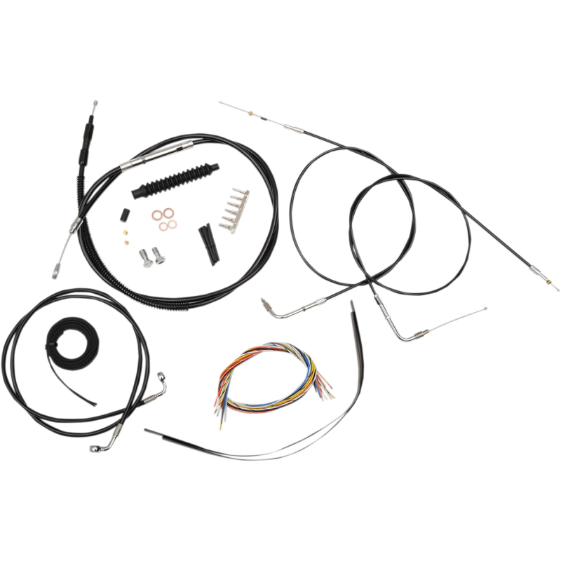 08-17 Dyna Fatbob Complete Handlebar Cable Kit (Single Disc/Non-ABS)