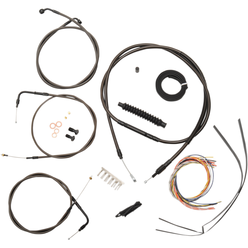 08-17 Dyna Fatbob Complete Handlebar Cable Kit (Single Disc/Non-ABS)