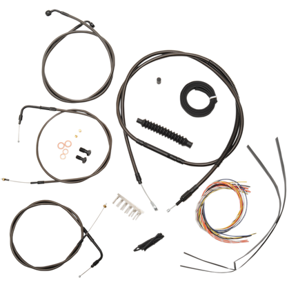 08-17 Dyna Fatbob Complete Handlebar Cable Kit (Single Disc/Non-ABS)