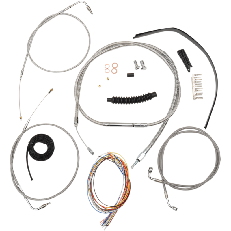 08-17 Dyna Fatbob Complete Handlebar Cable Kit (Single Disc/Non-ABS)