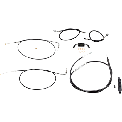 12-17 Dyna Fatbob Complete Handlebar Cable Kit (Single Disc/ABS)