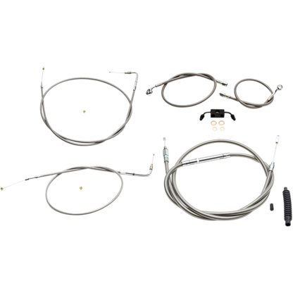 12-17 Dyna Fatbob Complete Handlebar Cable Kit (Single Disc/ABS)