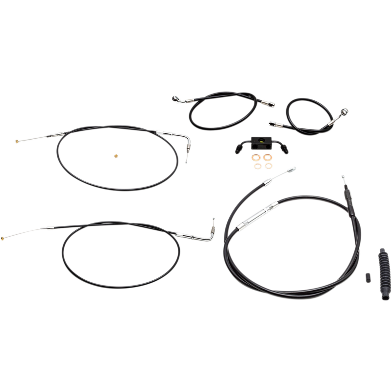 12-17 Dyna Fatbob Complete Handlebar Cable Kit (Single Disc/ABS)