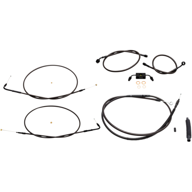 12-17 Dyna Fatbob Complete Handlebar Cable Kit (Single Disc/ABS)